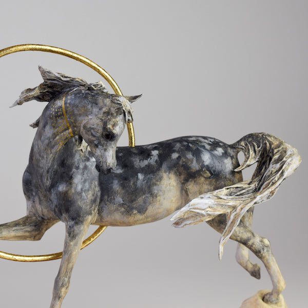 Horse sculpted in Creative Paperclay over wire armature. Wire mesh  reinforced ears/tail. Ears from epoxy clay, tail paper mache and clay.  Unpainted. : r/Sculpture