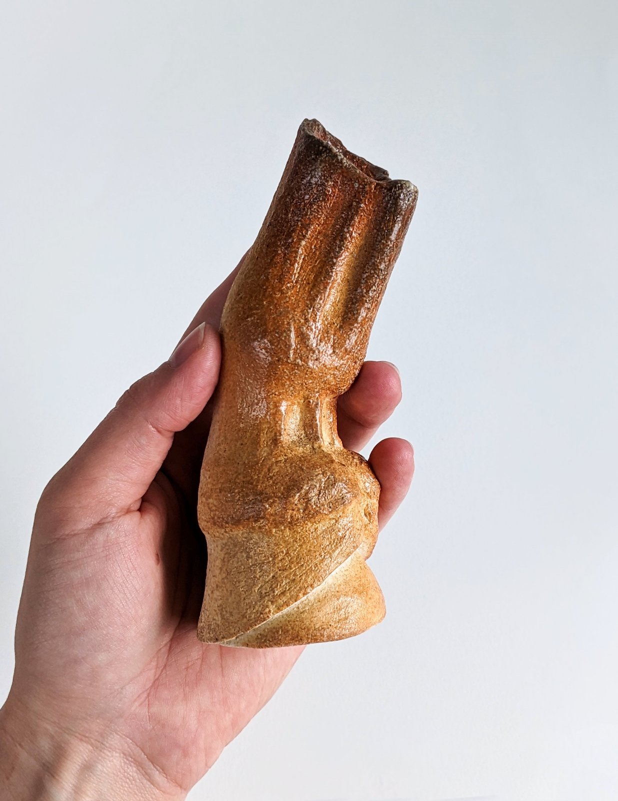 Wood fired ceramic horse hoof sculpture