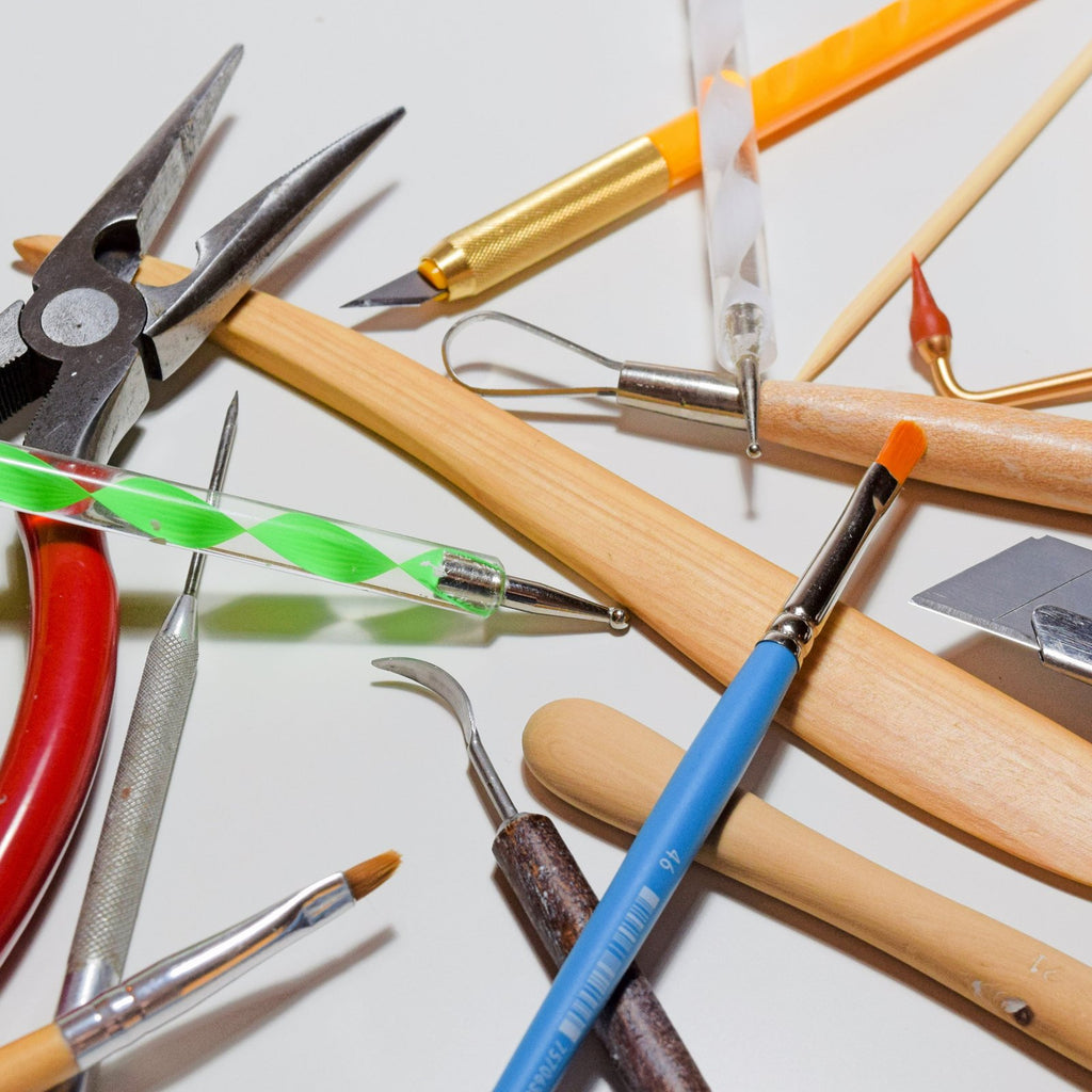 Some tools for sculpting with air dry clay