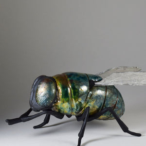 giant ceramic fly art sculpture by Susie Benes