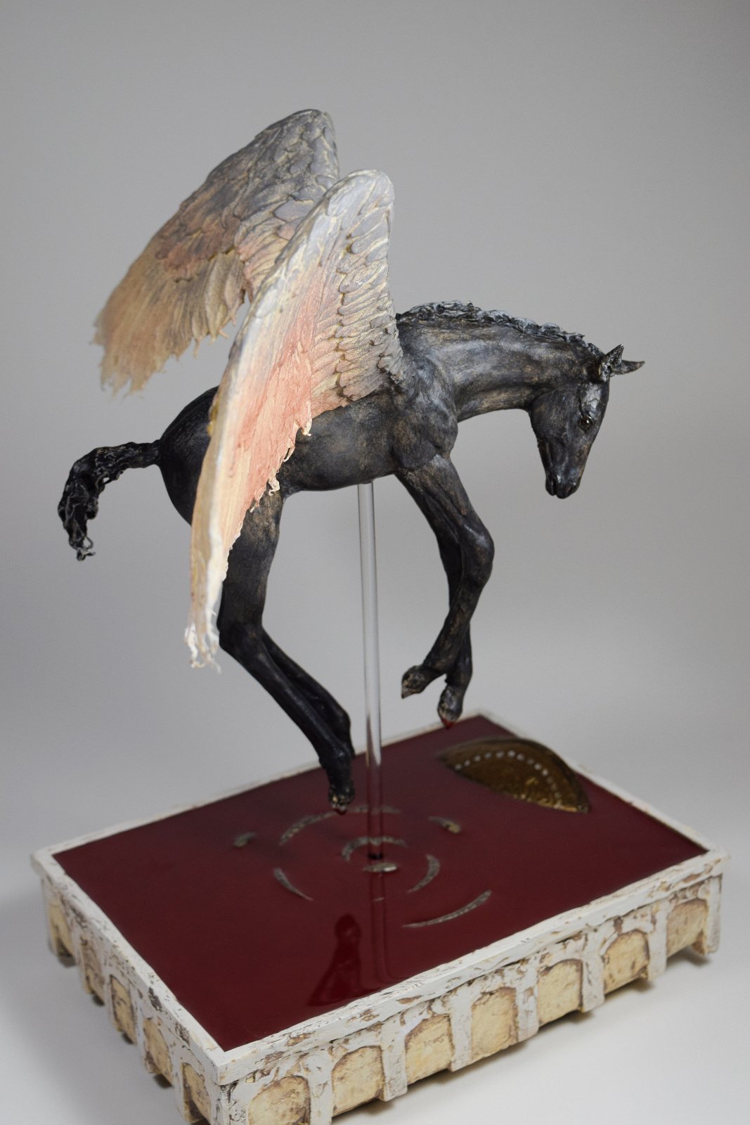 Pegasus born from the blood of the Gorgon sculpture by Susie Benes